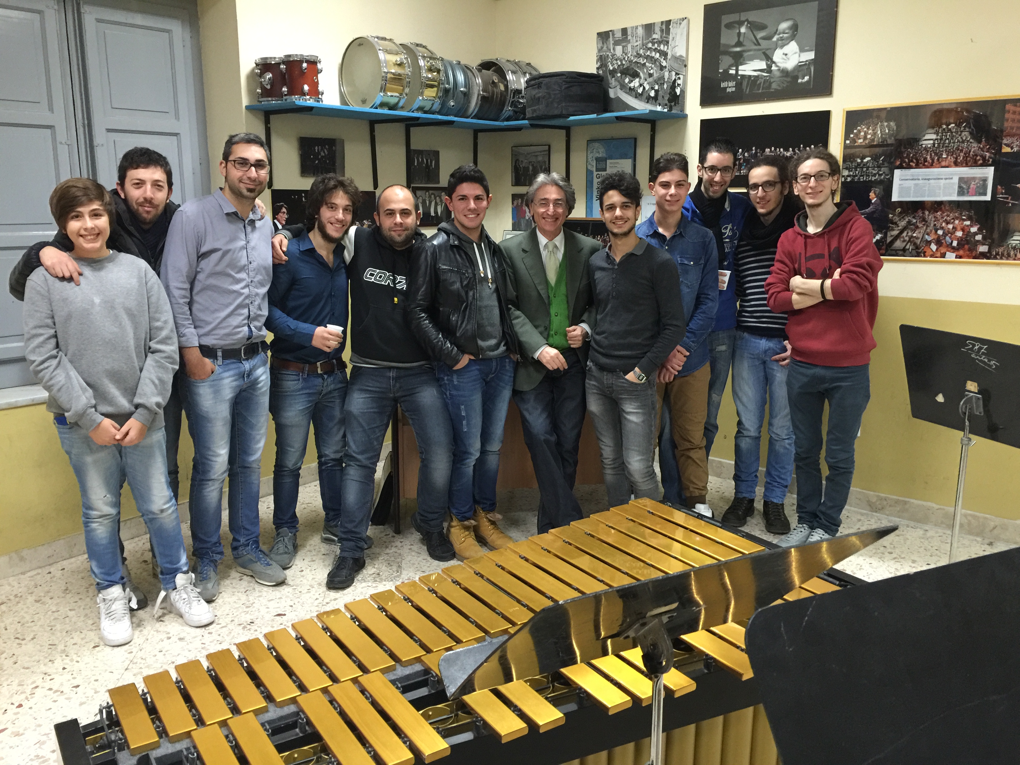 Da sinistra: Francesco Da Campo, Antonino Anastasi, Luigi Cordaro, Francesco Bellomo, M°, Riccardo Caruso, Francesco Patti, Francesco Barone, Gaspare Renna.